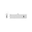 EMUCA - Luminaire LED Kaus Black rechargeable par usb avec capteur tactile, 400mm, Peint en noir, Plastique et Aluminium - vignette