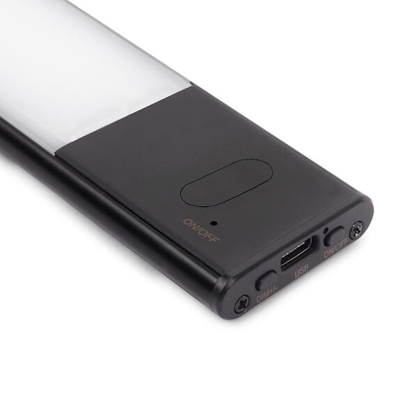 EMUCA - Luminaire LED Kaus Black rechargeable par usb avec capteur tactile, 400mm, Peint en noir, Plastique et Aluminium - large