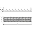 EMUCA - Orderbox porte-tiroir pour tiroir, 90x470mm, Aluminium et Plastique, Gris antracite - vignette