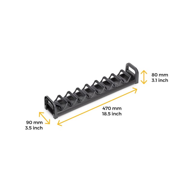 EMUCA - Orderbox porte-tiroir pour tiroir, 90x470mm, Aluminium et Plastique, Gris antracite - large