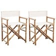 VIDAXL - vidaXL Chaise pliable lot de 2 Bambou et toile - vignette