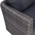 VIDAXL - vidaXL Chaise de jardin avec coussin et oreiller Résine tressée Gris - vignette