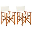 VIDAXL - vidaXL Chaises de metteur en scène lot de 2 Bois massif d'acacia - vignette