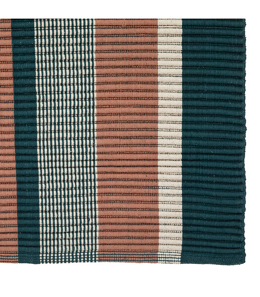 ATMOSPHERA - Tapis décoratif en Coton cannelé Multicolore 120 x170 cm - large