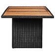 VIDAXL - vidaXL Table à dîner de jardin Noir 200x100x74 cm Résine tressée - vignette