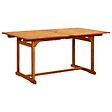 VIDAXL - vidaXL Table à dîner de jardin (160-240)x100x75cm Bois d'acacia massif - vignette