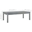 VIDAXL - vidaXL Table basse 100x50x33 cm Gris Bois d'acacia solide - vignette