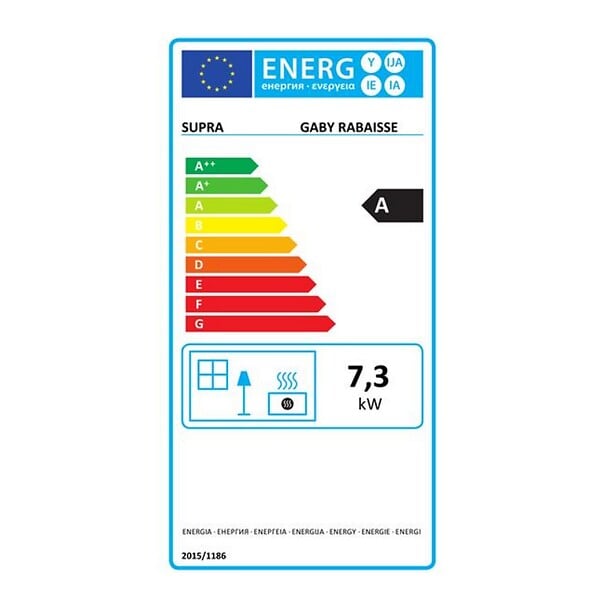 SUPRA - Poêle à Bois étanche 7.3kw Noir - FR9016120B - large