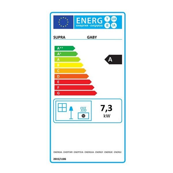 SUPRA - Poêle à Bois étanche 7.3kw Noir - FR9016110B - large