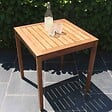 OVIALA - Table bistrot carrée en bois d'eucalyptus - Sete - vignette