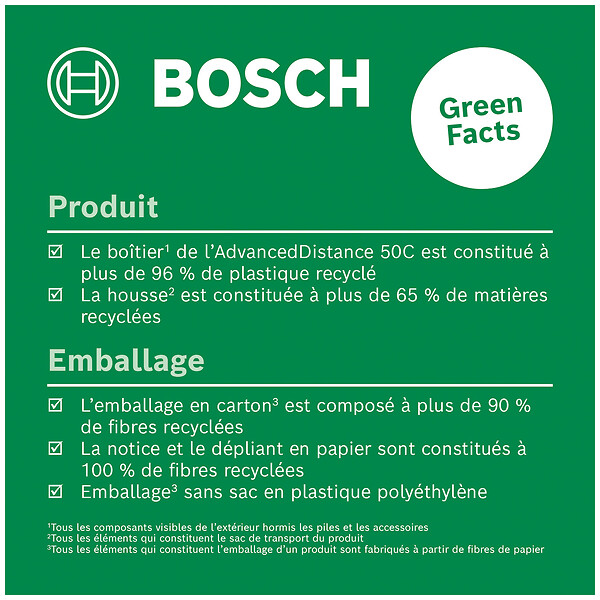 BOSCH - Télémètre laser connecté - AdvancedDistance 50C - 50 m - large