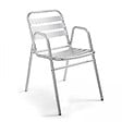 OVIALA - Lot 4 fauteuils de jardin aluminium gris - Nothing Hill - vignette