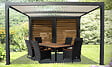 HABRITA - Pergola alu bioclimatique - Anthracite - L.360xH.231xP.300cm - vignette