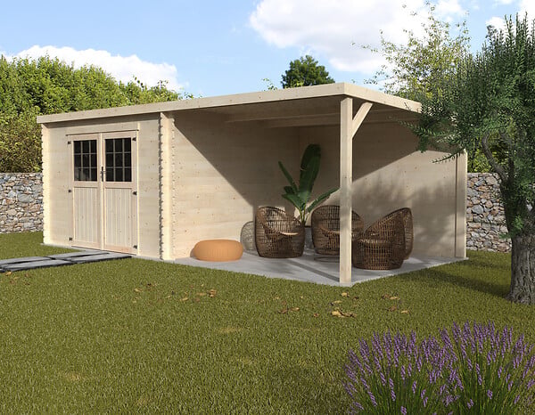 DECOR ET JARDIN - Abri de jardin bois Eden - L.610xP.301xH.209cm - large