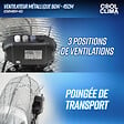 COOL CLIMA - Ventilateur - Brasseur d'air 45cm - COOL CLIMA - CCVSM90W-450 - vignette