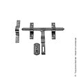 AFBAT - Verrou vervelle + gache + porte-cadenas D16 zingué blanc - vignette