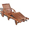 VIDAXL - vidaXL Chaise longue bois massif d'acacia - vignette