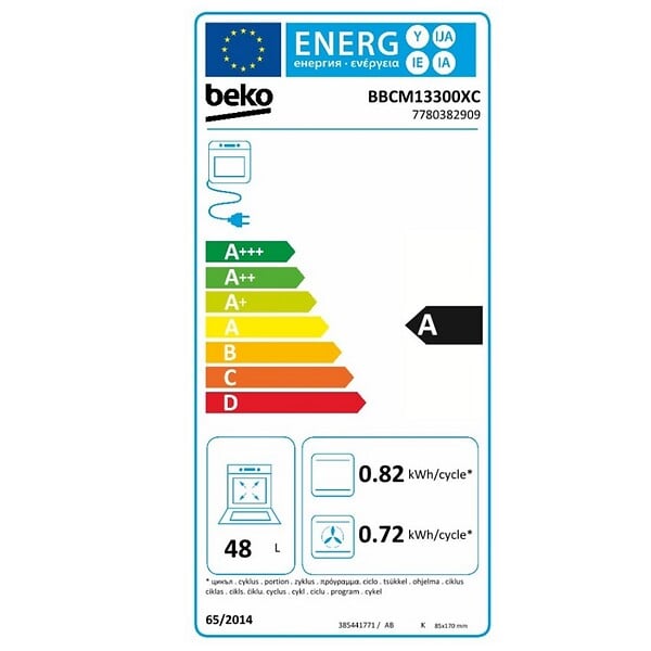 BEKO - four intégrable multifonction 48l 60cm catalyse inox - BBCM13300XC - large