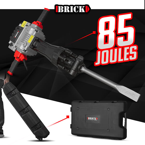 BRICK - Marteau piqueur PRO 2100W - 85 Joules avec coffret - large