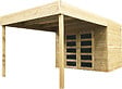 SOLID - Abri de jardin bois avec auvent - Potenza - 5.37m2 - vignette