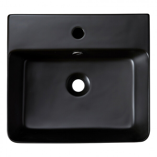GODART - Vasque à poser rectangle Noire - 42x46cm - Corfou - large