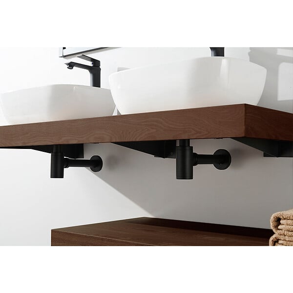 STANO - Plan suspendu pour vasque TOP noyer 60 x 46 cm - large