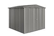 BIOHORT - Abri de jardin métal Europa T4 - Gris quartz - L.244xH.203xP.228cm - vignette