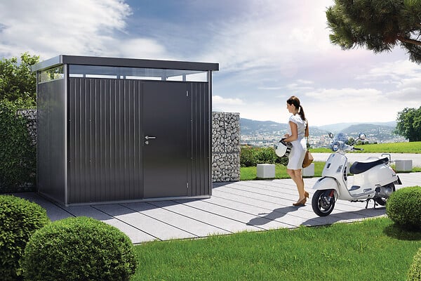 BIOHORT - Abri métal HighLine H5 - Anthracite - L.275xl.315xH.222cm - large