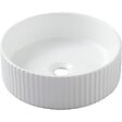 GODART - Vasque à poser striée ø36cm blanche - Ania - vignette