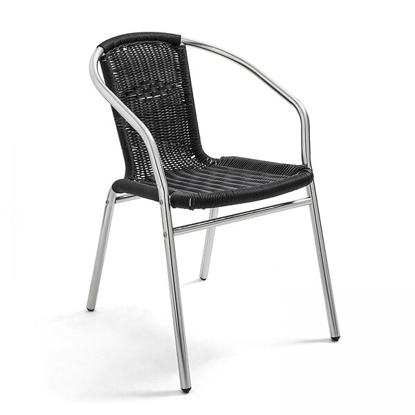 OVIALA - Table de jardin carrée et 2 fauteuils en aluminium - Nothing Hill - large