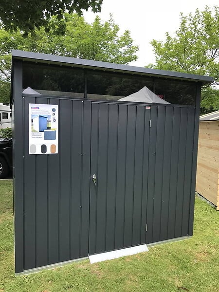 DURAMAX - Abri de jardin métal MODERN - 3,32m² - Mono pente - Anthracite - large