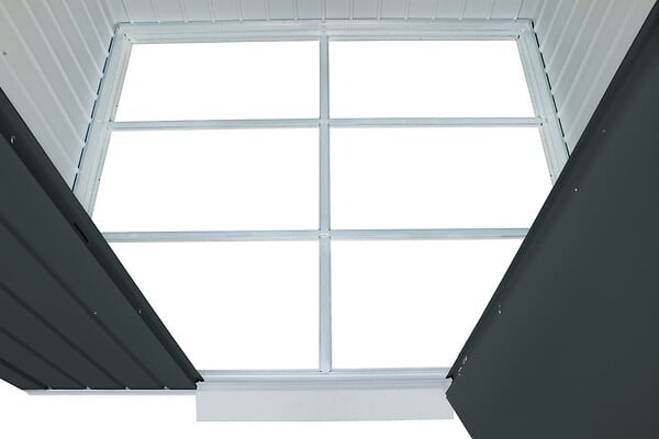 DURAMAX - Abri de jardin métal MODERN - 3,32m² - Mono pente - Anthracite - large