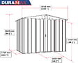 DURAMAX - Abri de jardin métal WOODGRAIN - 4,75m² - kit ancrage - Imitation bois - vignette