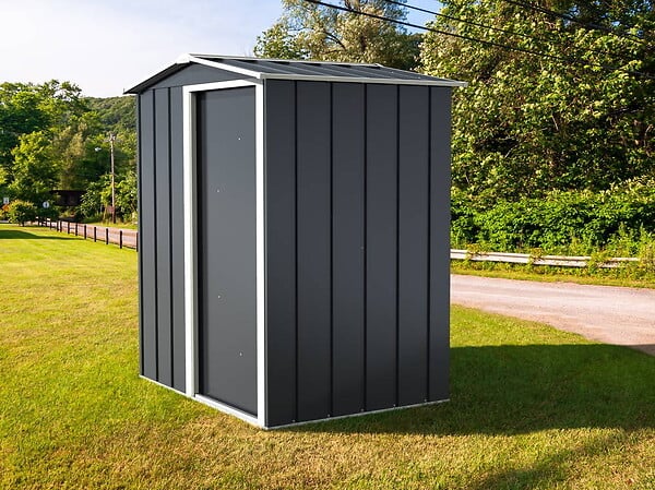 DURAMAX - Abri de jardin métal - 1,96m² - kit ancrage - Anthracite - large