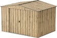DURAMAX - Abri de jardin métal WOODGRAIN - 7,75m² - kit ancrage - Imitation bois - vignette
