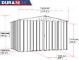 DURAMAX - Abri de jardin métal WOODGRAIN - 7,75m² - kit ancrage - Imitation bois - vignette