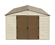 DURAMAX - Abri PVC Woodstyle PREMIUM - 13,12m² - Kit fondation + 1 fenêtre - Beige - vignette