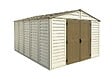 DURAMAX - Abri PVC Woodstyle PREMIUM - 13,12m² - Kit fondation + 1 fenêtre - Beige - vignette
