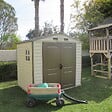 DURAMAX - Abri PVC Woodstyle PREMIUM - 4,13m² - Kit fondation + 1 fenêtre - Beige - vignette