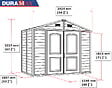 DURAMAX - Abri PVC Woodstyle PREMIUM - 4,13m² - Kit fondation + 1 fenêtre - Beige - vignette