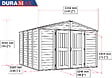 DURAMAX - Abri PVC Woodstyle PREMIUM - 10,56m² - Kit fondation + 1 fenêtre - Beige - vignette