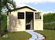 DECOR ET JARDIN - Abri de jardin - Bois - 28mm - SU 7.42m² - Surface hors tout 9.92 m2 - vignette