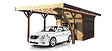 SOLID - Carport avec abri en pin du Nord  - L.406xl.706cm - vignette