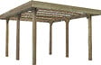 SOLID - Carport modular en bois sans couverture 5x5m S7763 - vignette