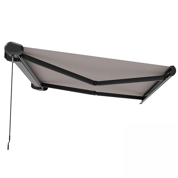 OVIALA - Store banne coffre integral 2.5x2m aluminium taupe - Capri - large