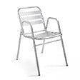 OVIALA - Table de jardin carrée en aluminium et 2 fauteuils - Nothing Hill - vignette