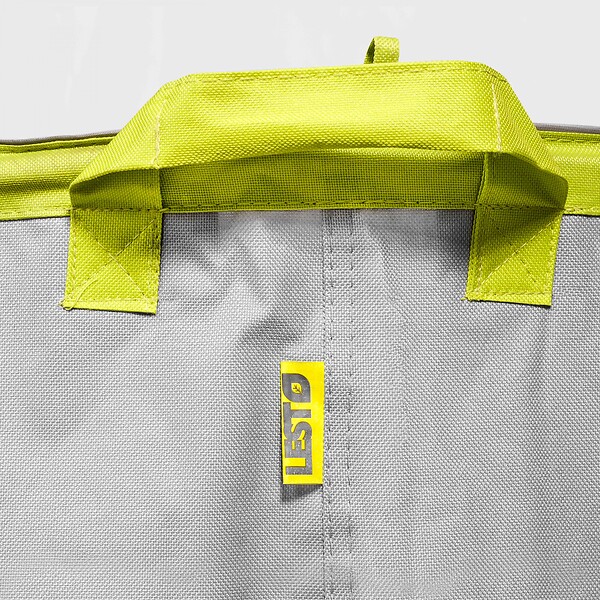 OVIALA - Lot de 3 sacs à déchets de jardin 85l polyester gris - Lesto - large