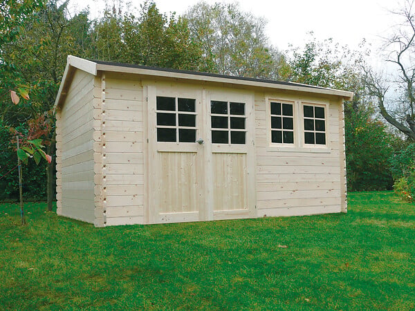 SOLID - Abri de jardin bois LUNEL - L.418xH.246.2xP.298cm - large