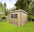 SOLID - Abri de jardin bois HOF - Naturel - L.248xH.205xP.268.3cm - vignette