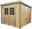 SOLID - Abri de jardin bois HOF - Naturel - L.248xH.205xP.268.3cm - vignette
